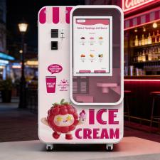 Miglior distributore automatico di gelato commerciale con 15 secondi di servizio veloce e sistema di controllo remoto intelligente per le imprese di vendita al dettaglio senza supervisione